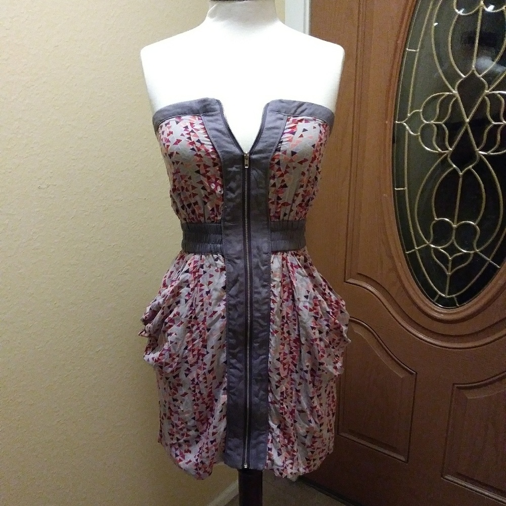 XS Zip front mini dress